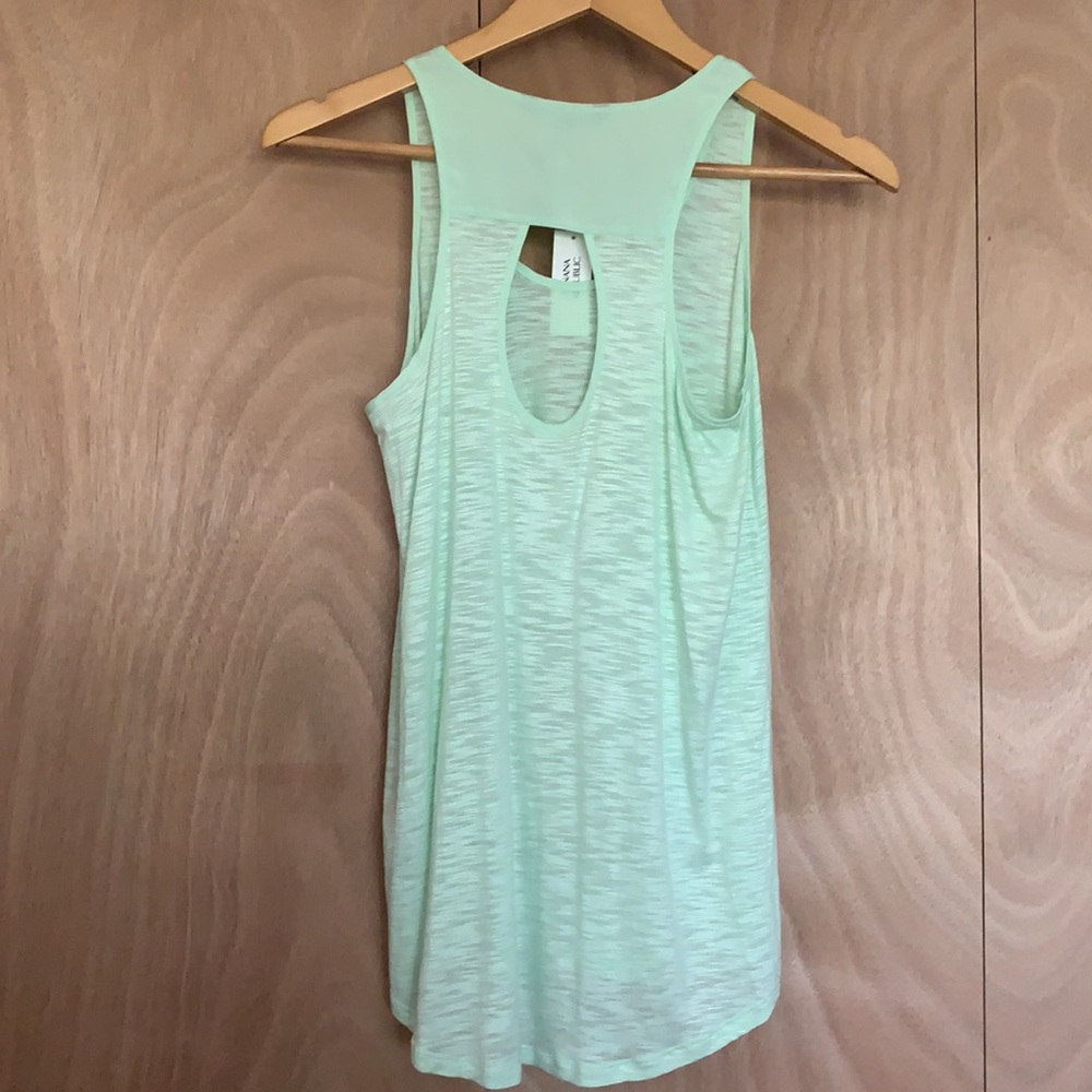 Banana Republic Heathered Tank Top Mint NWT - Picture 4 of 4